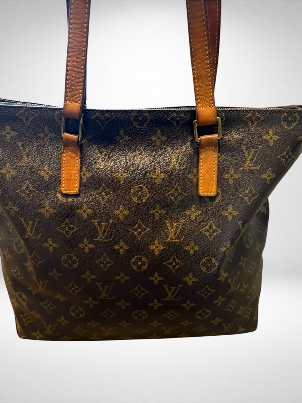Louis Vuitton Authentic Cabas Piano MM Brown Tote Shoulder Bag Vintage Purse - Picture 5 of 16